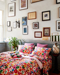Flower Bed White Flannelette Flat Sheet - Kip & Co - Mandi at Home