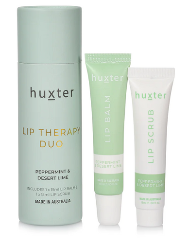 Huxter Lip Therapy Duo - Pale Green - Peppermint & Desert Lime - Mandi at Home