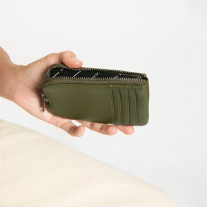 Left Behind Khaki Leather Pouch - Mandi at Home