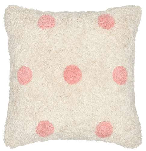 Pink Spot Shag Cushion with Insert - Castle & Things - Mandi at Home