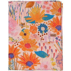 Pinky Field Of Dreams Flat Sheet - Single - Kip & Co - Delivery mid-late February - Mandi at Home