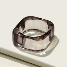 Load image into Gallery viewer, Geometric Acrylic Resin Ring - Black - A Fox Called Wilson - Mandi at Home
