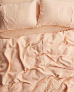 Apricot Ice Linen Pillowcases - 2P Std Set - Mandi at Home