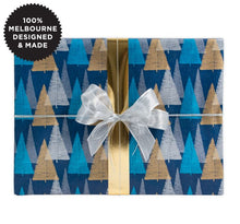Load image into Gallery viewer, Bottle Brush Indigo Wrapping Paper - Inky Co - Mandi at Home