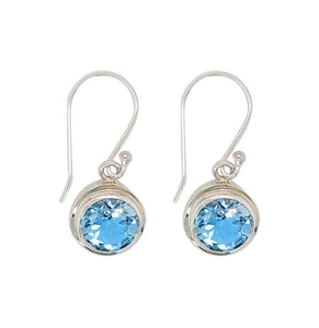 Sterling Silver and Blue Topaz Earrings - Mandi at Home