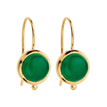 Load image into Gallery viewer, Garland Yellow Gold Green Onyx Earrings - Najo  - Mandi at Home