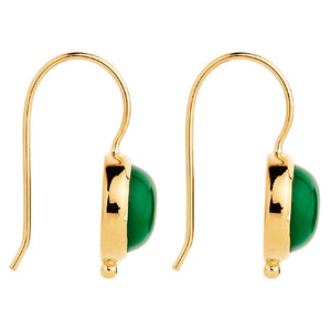 Garland 14K Yellow Gold Plate Green Onyx Earrings - Najo - Mandi at Home