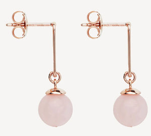 Alba Rose Quartz Earrings - Najo