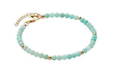 Load image into Gallery viewer, NAJO - Round Amazonite and Yellow Gold Beaded Bracelet