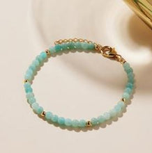 Load image into Gallery viewer, NAJO - Round Amazonite and Yellow Gold Beaded Bracelet