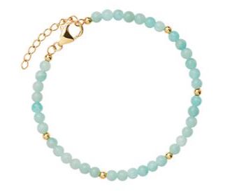 Amazonite and Gold Bead Bracelet - Najo - Mandi and Co