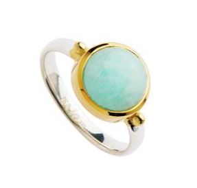 NAJO - Garland Two-Tone Amazonite Onyx Ring - Medium