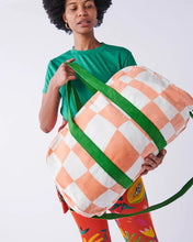 Load image into Gallery viewer, Checkerboard Pink and White Duffle Bag - Kip &amp; Co - Mandi at Home