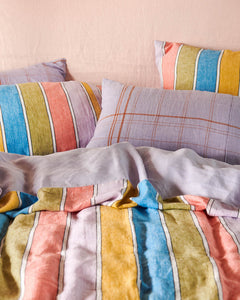 Majorca Stripe Woven Linen Quilt Cover - Kip & Co - Mandi at Home