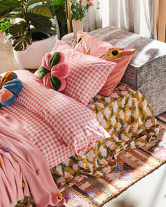 Rosie Velvet Petal Cushion - Mandi at Home