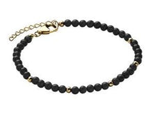 Load image into Gallery viewer, NAJO - Round Black Onyx and Yellow Gold Beaded Bracelet