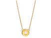 10mm circular yellow gold plated pearl pendant - Najo - Mandi at Home