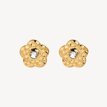 Load image into Gallery viewer, Forget-Me-Not 14K Yellow Gold Plate Silver Stud Earrings - Najo