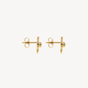 Forget-Me-Not 14K Yellow Gold Plate Silver Stud Earring - Najo - Mandi at Home