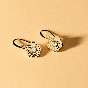 Forget-Me-Not Sterling Silver Two Tone 14K Yellow Gold Plate Drop Earring - Najo - Mandi at Home