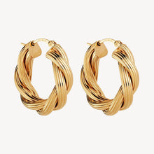 Load image into Gallery viewer, Glamour Hoop 14K Yellow Gold Plate Earrings - Najo - Mandi at Home