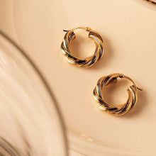 Load image into Gallery viewer, Glamour Hoop 14K Yellow Gold Plate Earring - Najo - Mandi at Home