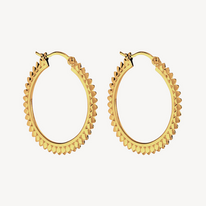 Radiance Hoop 14K Yellow Gold Plate Earring - Najo - Mandi at Home