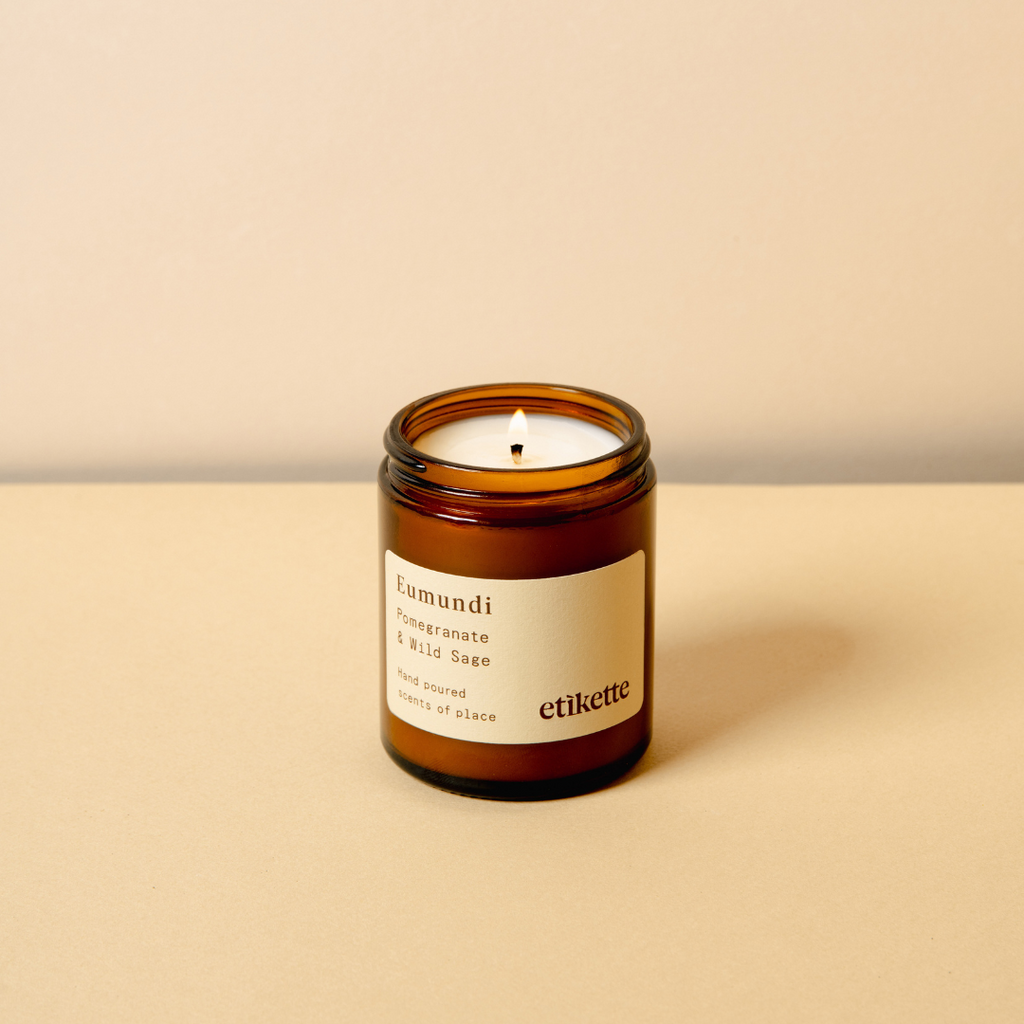 Pomegranate and Wild Sage - Eumundi Hand Poured Soy Wax Candle - Mandi at Home