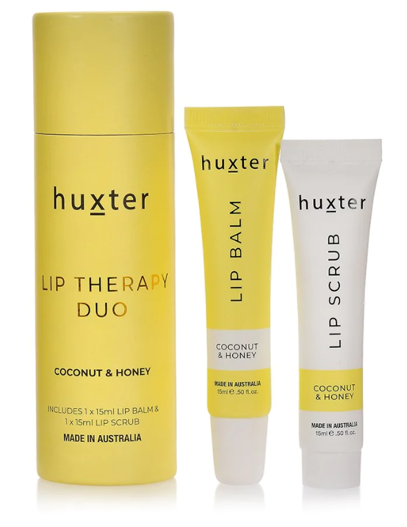 Huxter Lip Therapy Duo - Pale Yellow - Coconut & Honey - Mandi at Home