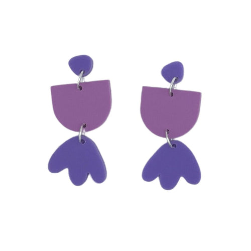 Betsy Earrings - Purples - Emeldo - Mandi at Home