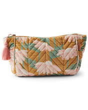 Load image into Gallery viewer, Daisy Bunch Mustard Velvet Toiletry Bag - Kip &amp; Co - Mandi at Home