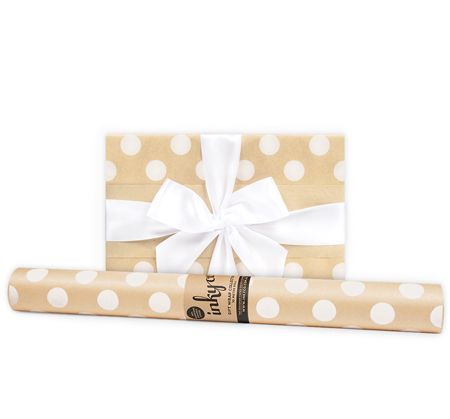 Large White Dot Kraft Wrapping Paper - Inky Co - Mandi at Home