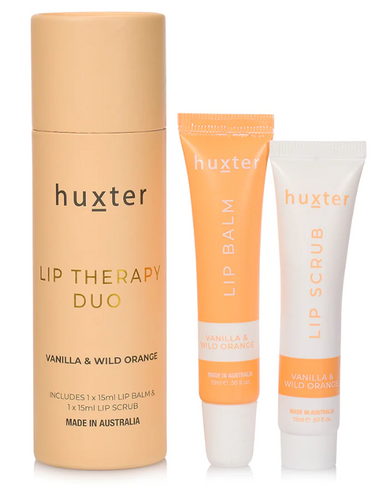 Huxter Lip Therapy Duo - Pale Orange - Vanilla & Wild Orange - Mandi at Home