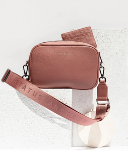 Plunder with Webbed Strap Cross Body Bag - Dusty Pink - Status Anxiety - Mandi at Home
