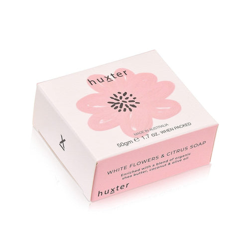 Mini Boxed Guest Soap - Pastel Pink Flower - White Flowers - Huxter - Mandi at Home