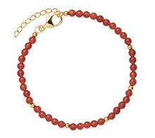 Load image into Gallery viewer, NAJO - Round Red Onyx and Yellow Gold Beaded Bracelet