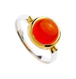 Two Tone Red Onyx Ring - Najo