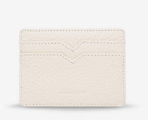 Together For Now Women's Chalk Leather Card Wallet - Mandi at Home