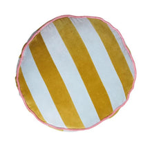 Load image into Gallery viewer, Velvet Stripe Round Cushion - Mosey Me - Mandi at Home
