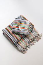 Load image into Gallery viewer, Turkish Cotton Bath Sheet - Vivid Lines - Mandi at Home