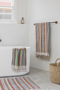 Turkish Cotton Bath Sheet - Vivid Lines - Mandi at Home