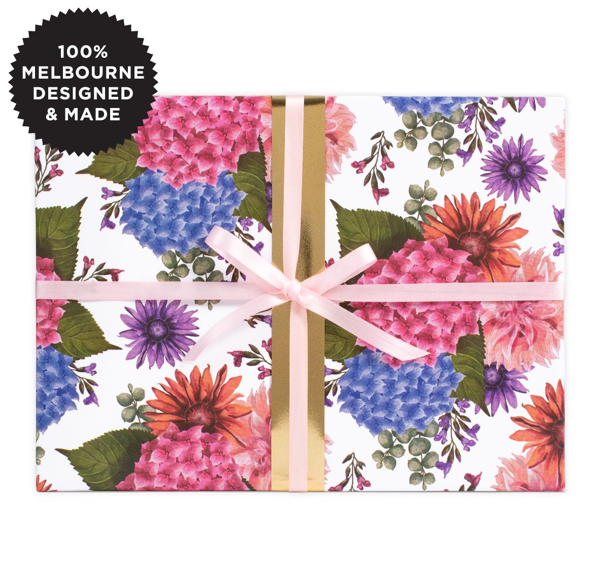 Hydrangea Posey Wrapping Paper - Inky Co - Mandi at Home