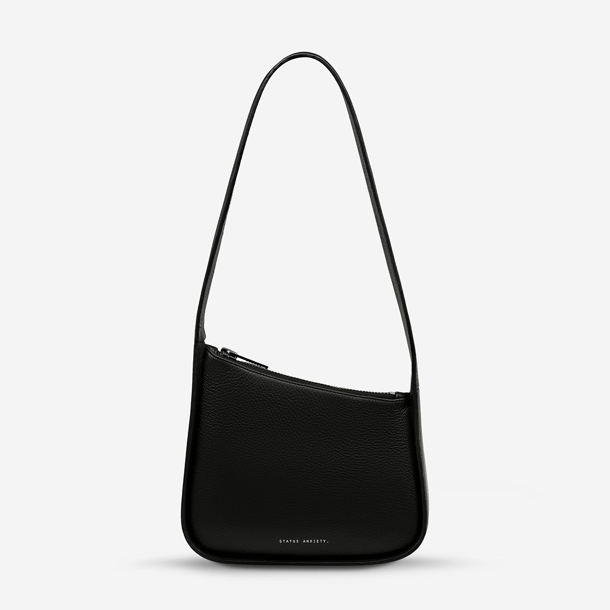 Phenomena Women's Black Leather Handbag - Status Anxiety - Mandi at Home