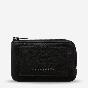 Left Behind Black Leather Pouch - Status Anxiety - Mandi at Home