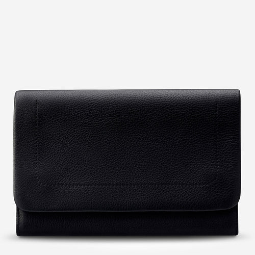 Remnant Large Black Leather Women's Wallet - Status Anxiety - Mandi at Home