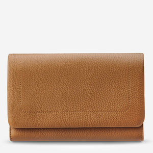 Remnant Large Tan Leather Women's Wallet - Status Anxiety - Mandi at Home