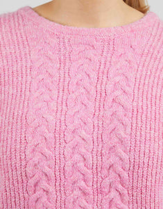 Elliot Cable Knit - Super Pink - Elm Lifestyle - Mandi at Home