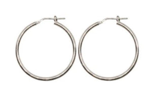 12mm Sterling Silver Gypsy Hoop Earrings - Mandi at Home