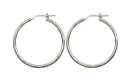 12mm Sterling Silver Gypsy Hoop Earrings - Mandi at Home