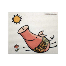 Load image into Gallery viewer, Eco-friendly SWEDE Dish Cloth - Pig in Sun - Mandi at Home